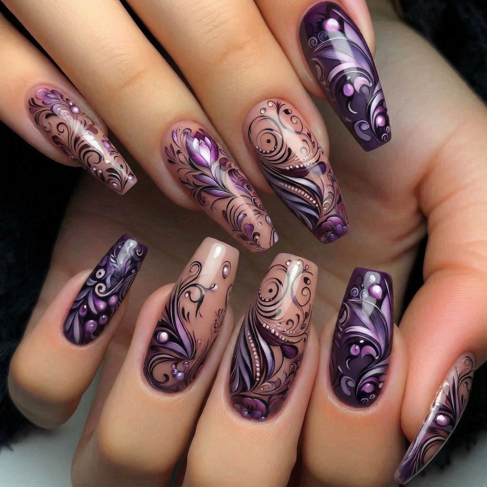 Medium fake nails for women gi - огляд і ціна Nail Art Full Design