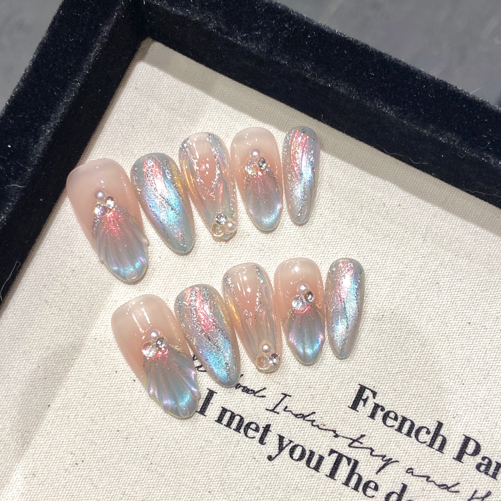 10Pcs Aurora Handmade Press on - огляд і ціна Nail Art Full Design