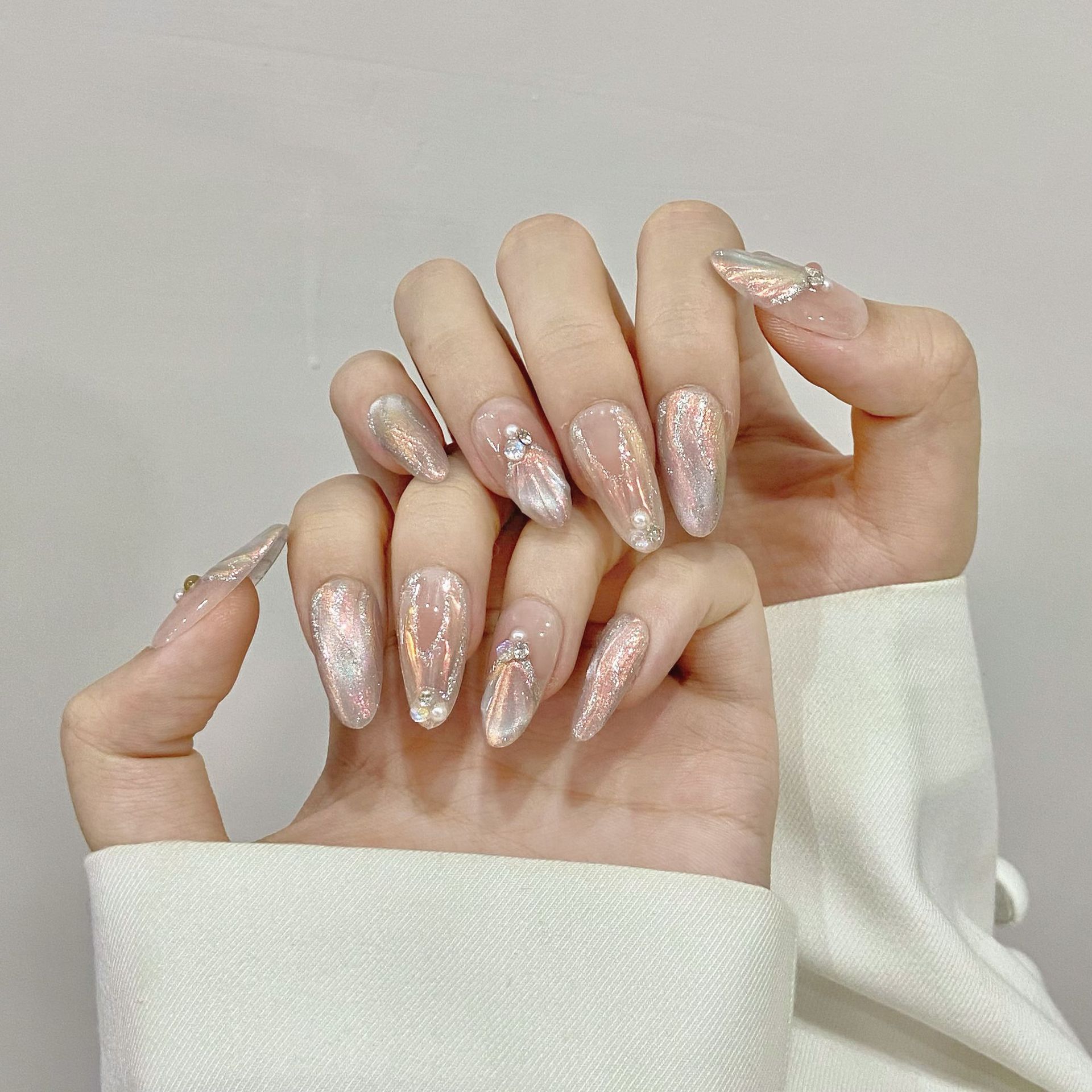 10Pcs Aurora Handmade Press on - огляд і ціна Nail Art Full Design