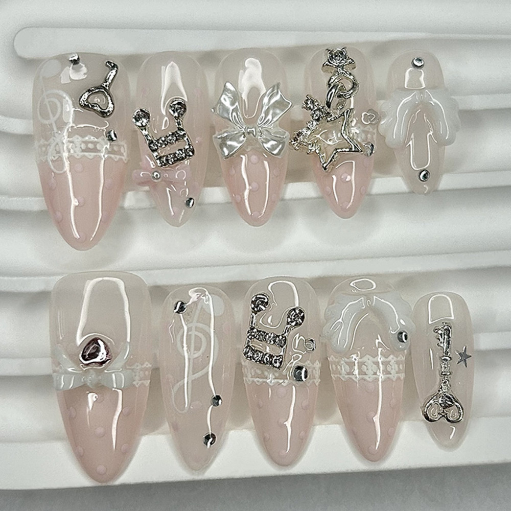 10 Pieces Retro Cute 3D Butter - огляд і ціна Nail Art French Nails
