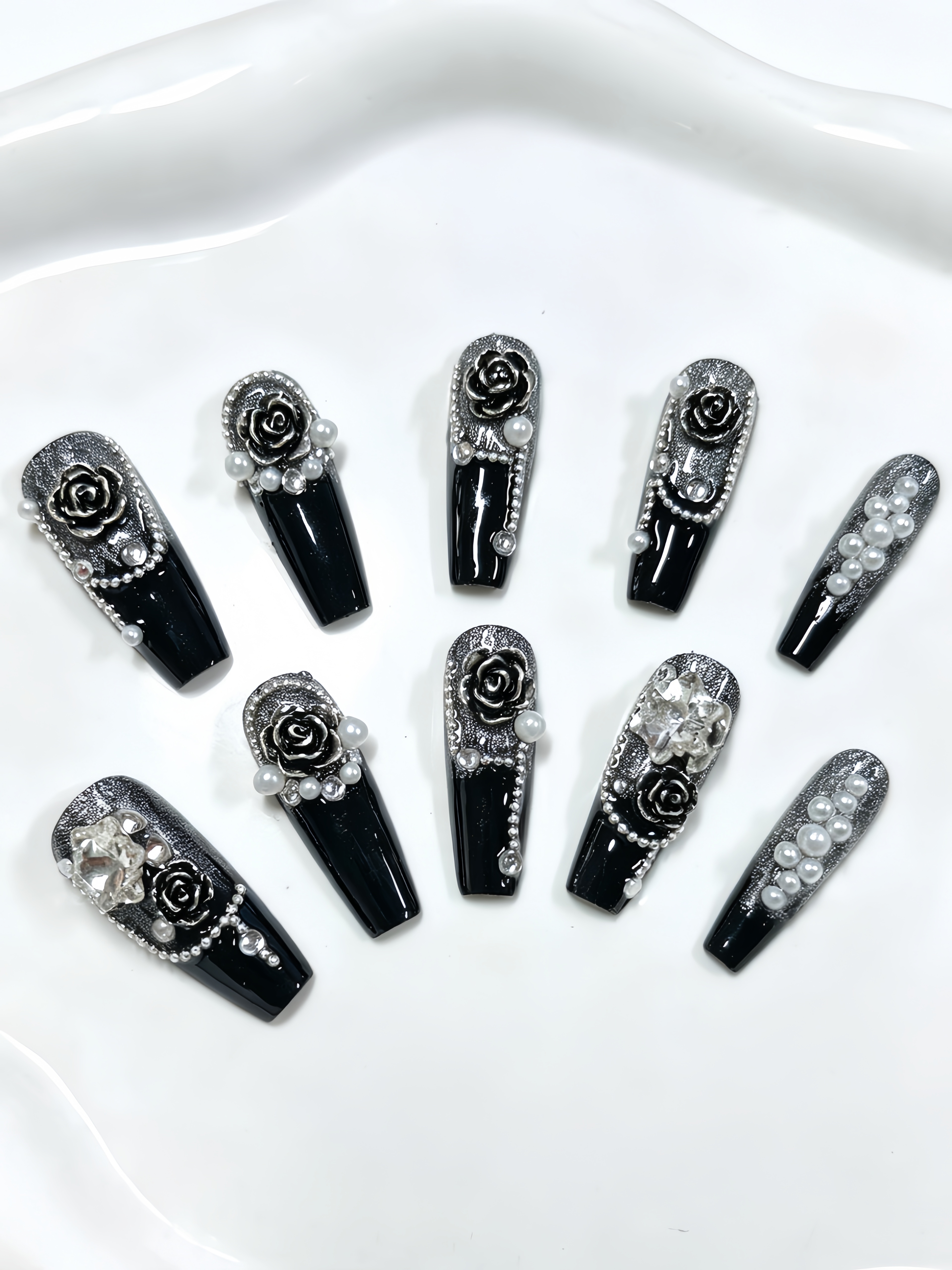 10 Long Trapezoidal Press-On N - огляд і ціна Nail Art Jelly