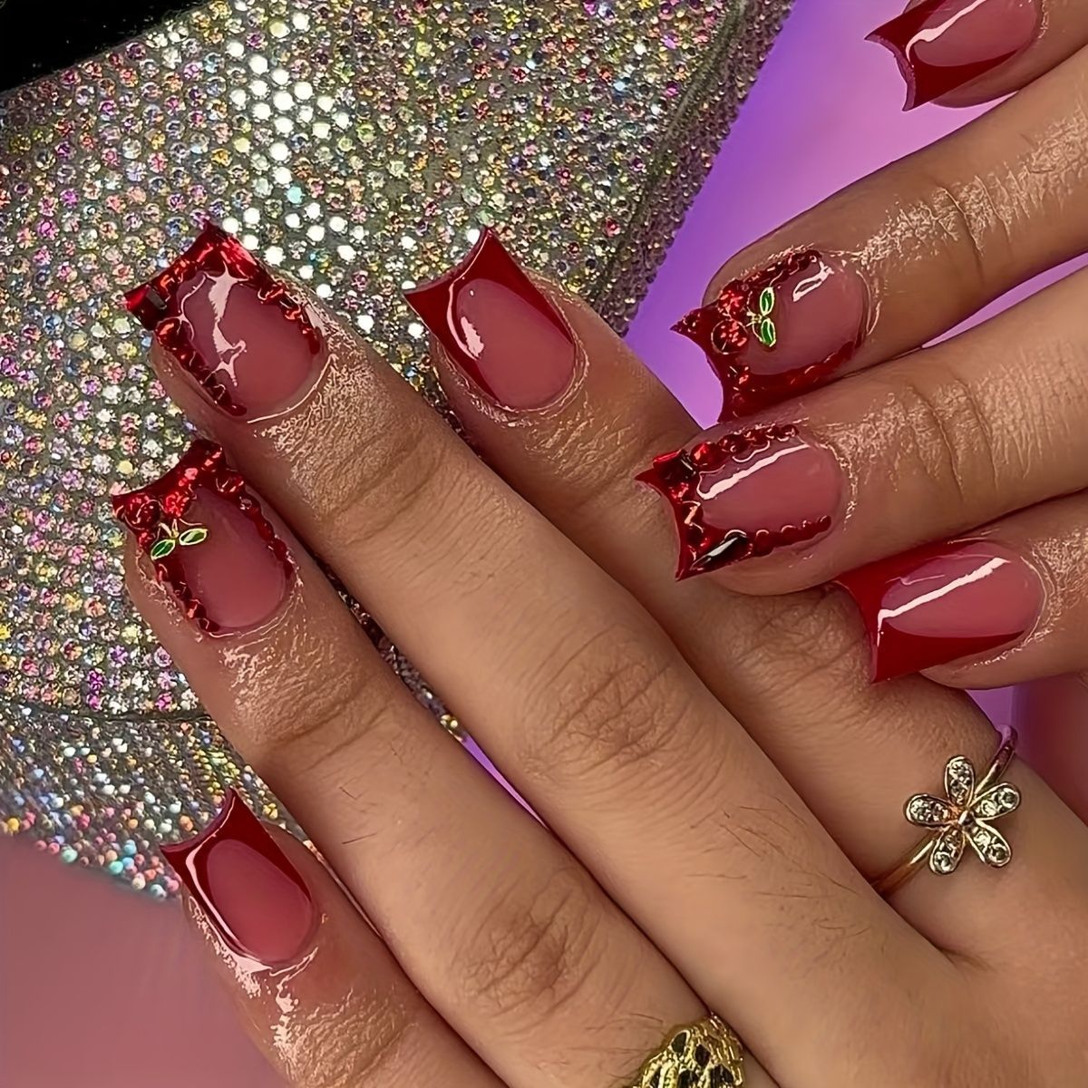 24pcs Finished Fake Nails Fren - огляд і ціна Nail Art French Nails