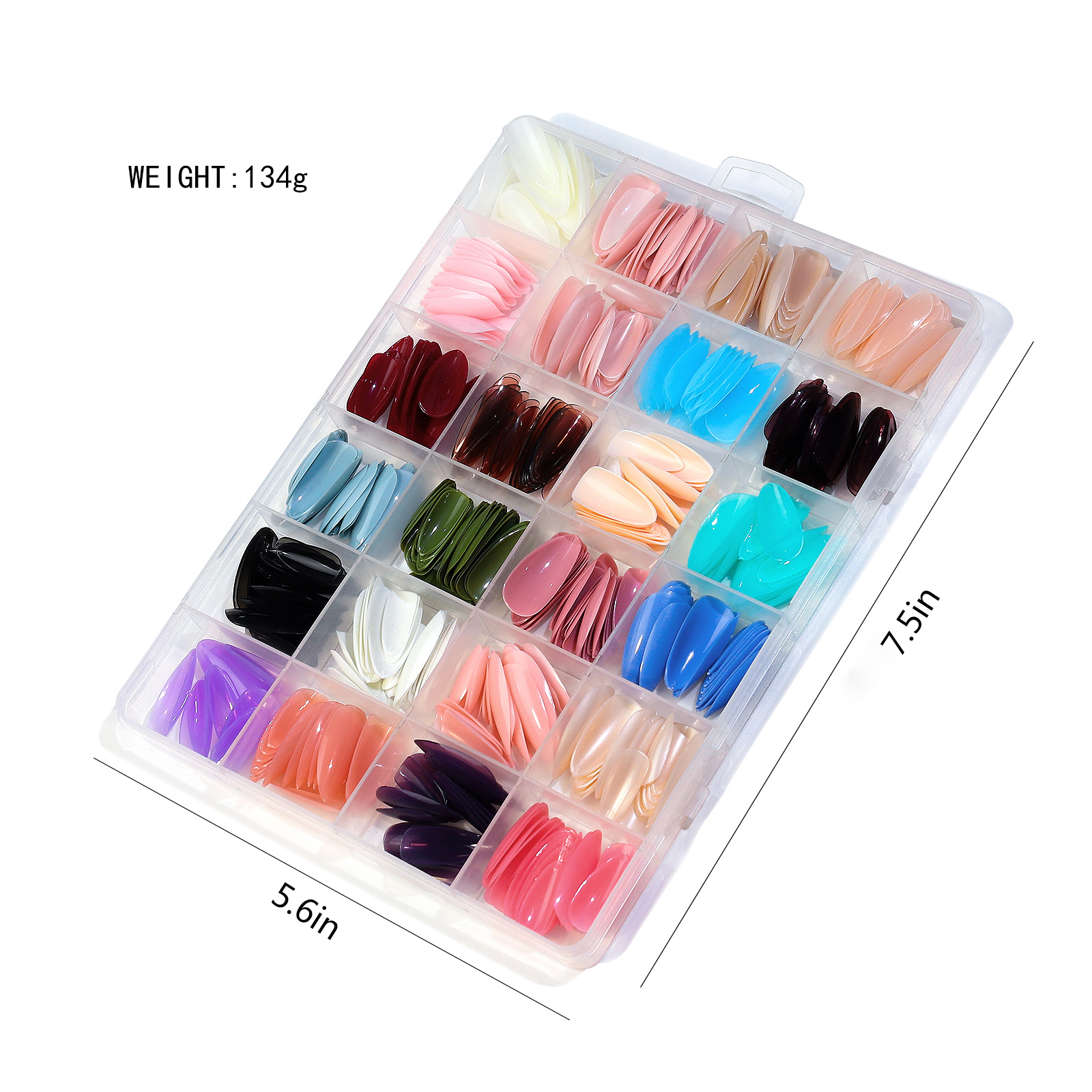 24 grids solid color wear nail - огляд і ціна Nail Art Pink