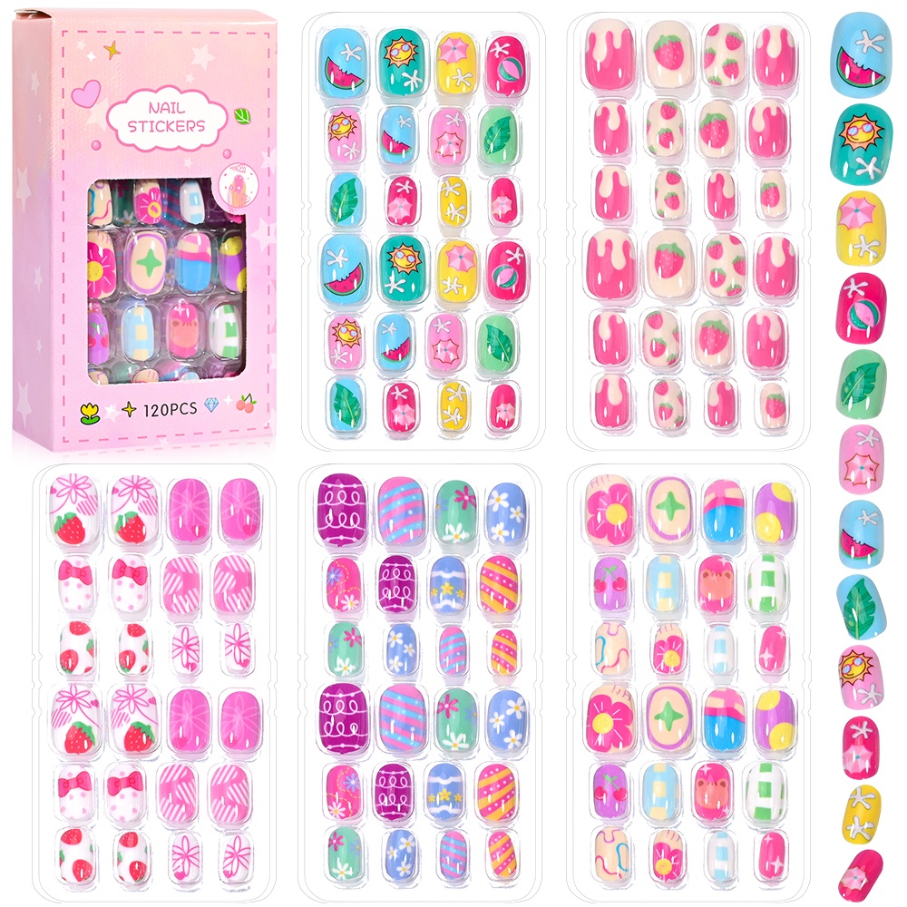 120-Piece 5-Set Candy Kids Pre - огляд і ціна Nail Art Pink