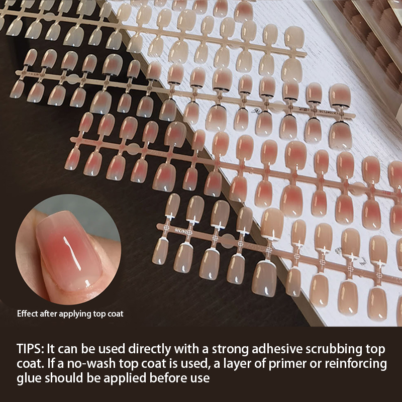 30Pcs French Gradient Short Ba - огляд і ціна Nail Art Pink