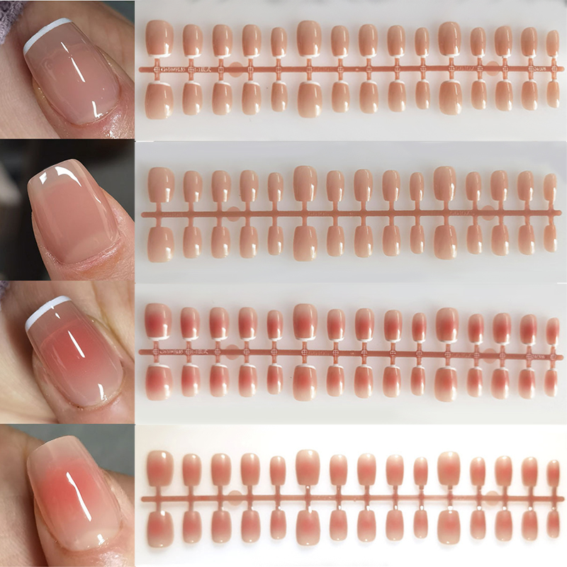 30Pcs French Gradient Short Ba - огляд і ціна Nail Art Pink