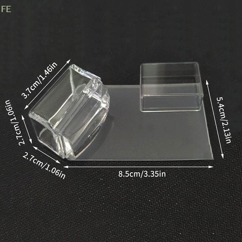 [F] Transparent Rectangle Nail - огляд і ціна Nail Art Jelly