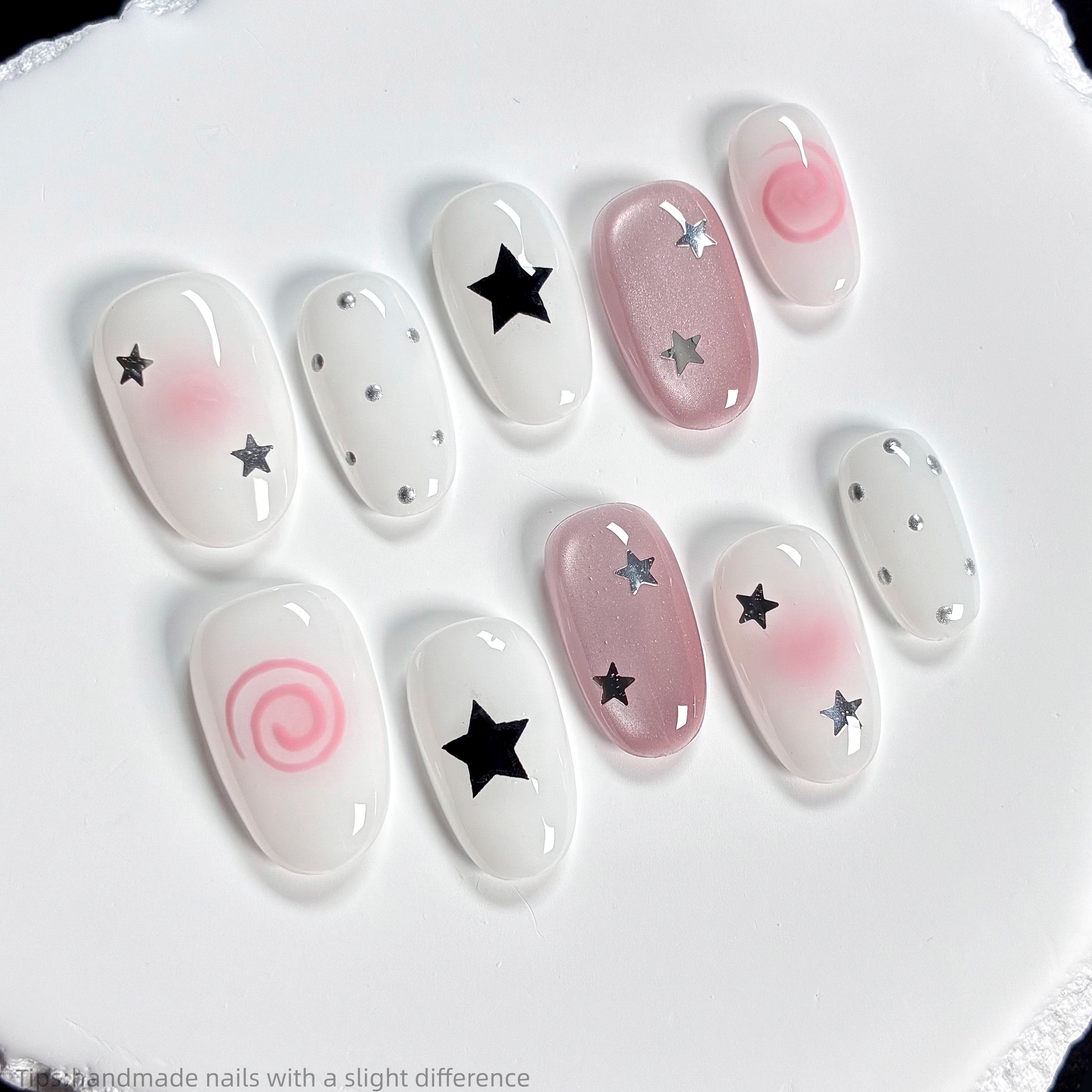 10pcs handmade pink press on n - огляд і ціна Nail Art Pink