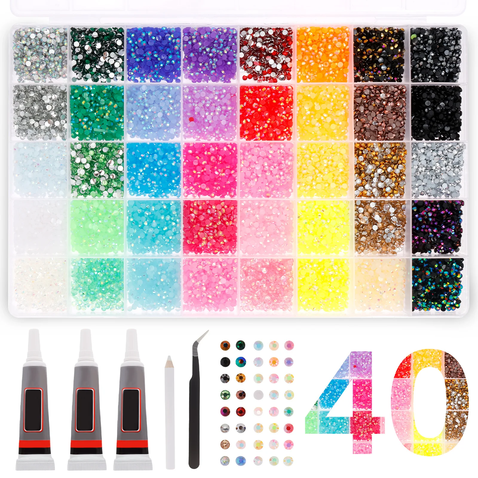 Resin Jelly Rhinestone Set Fad - огляд і ціна Nail Art Jelly