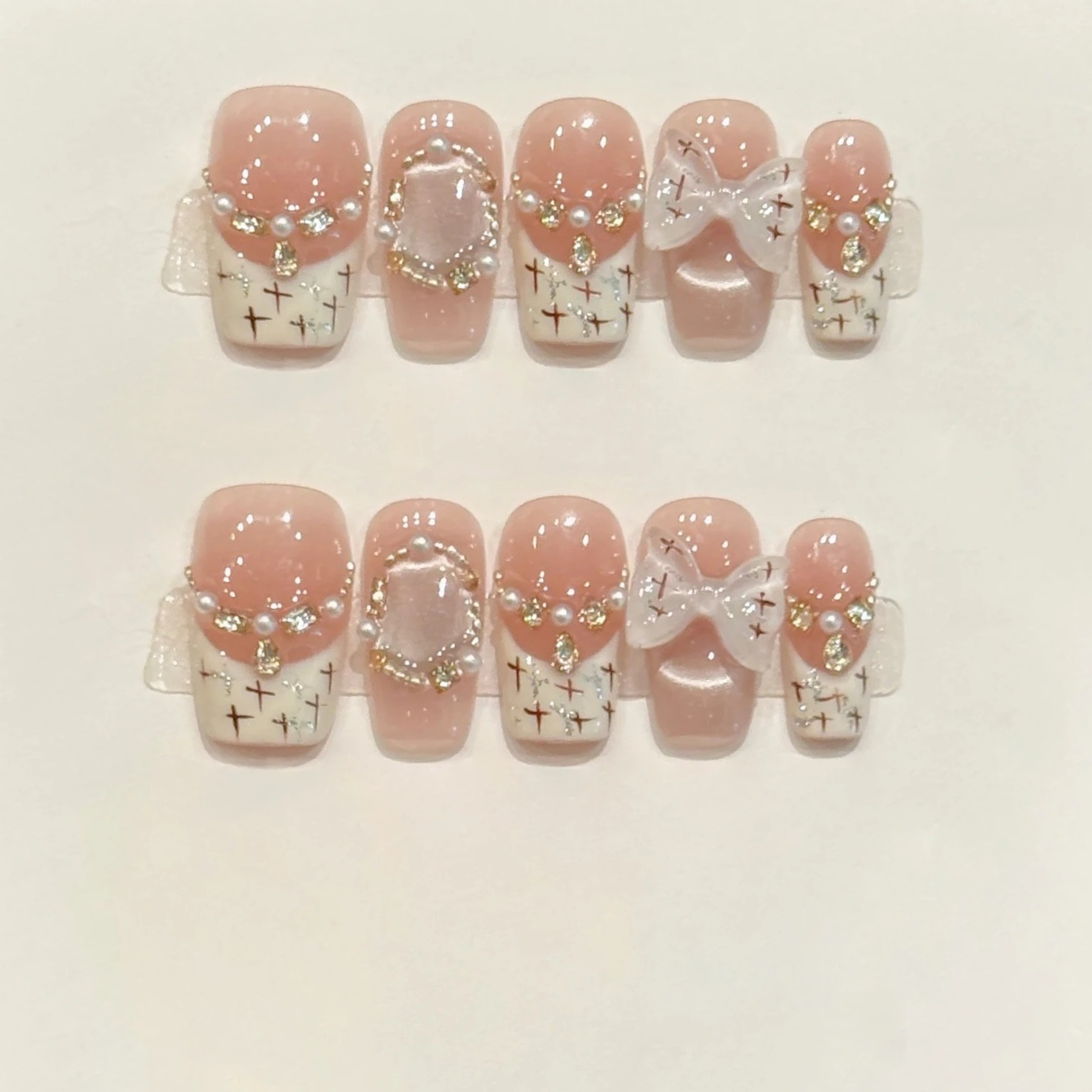 10pcs Sweet Style Press on Nai - огляд і ціна Nail Art French Nails