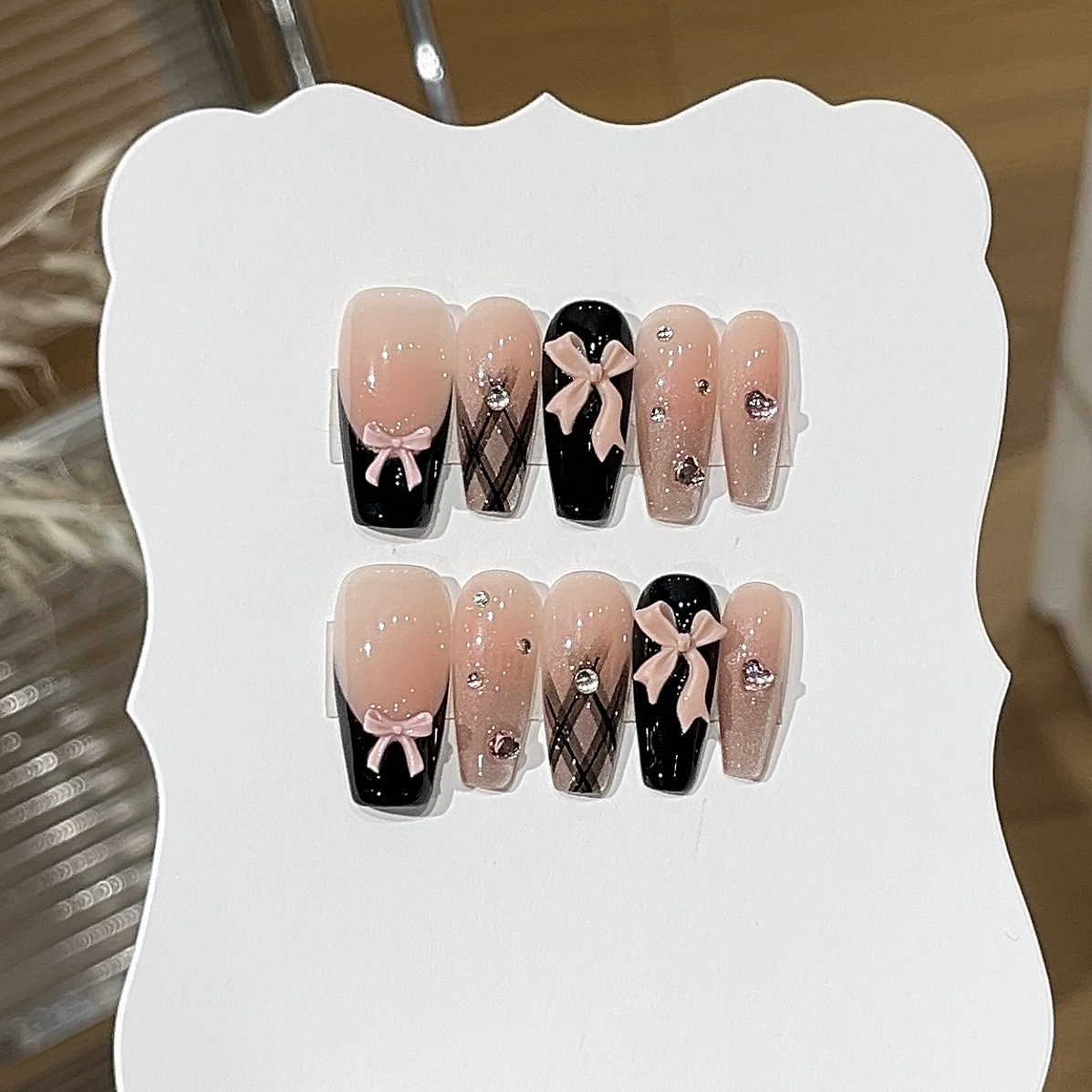 10pcs Sweet Style Press on Nai - огляд і ціна Nail Art French Nails