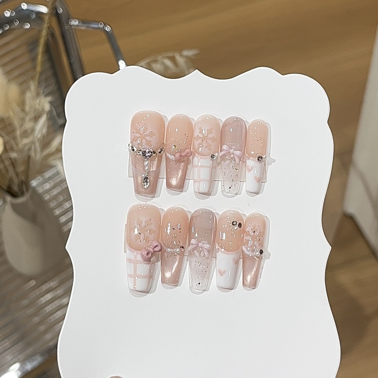 10pcs Sweet Style Press on Nai - огляд і ціна Nail Art French Nails