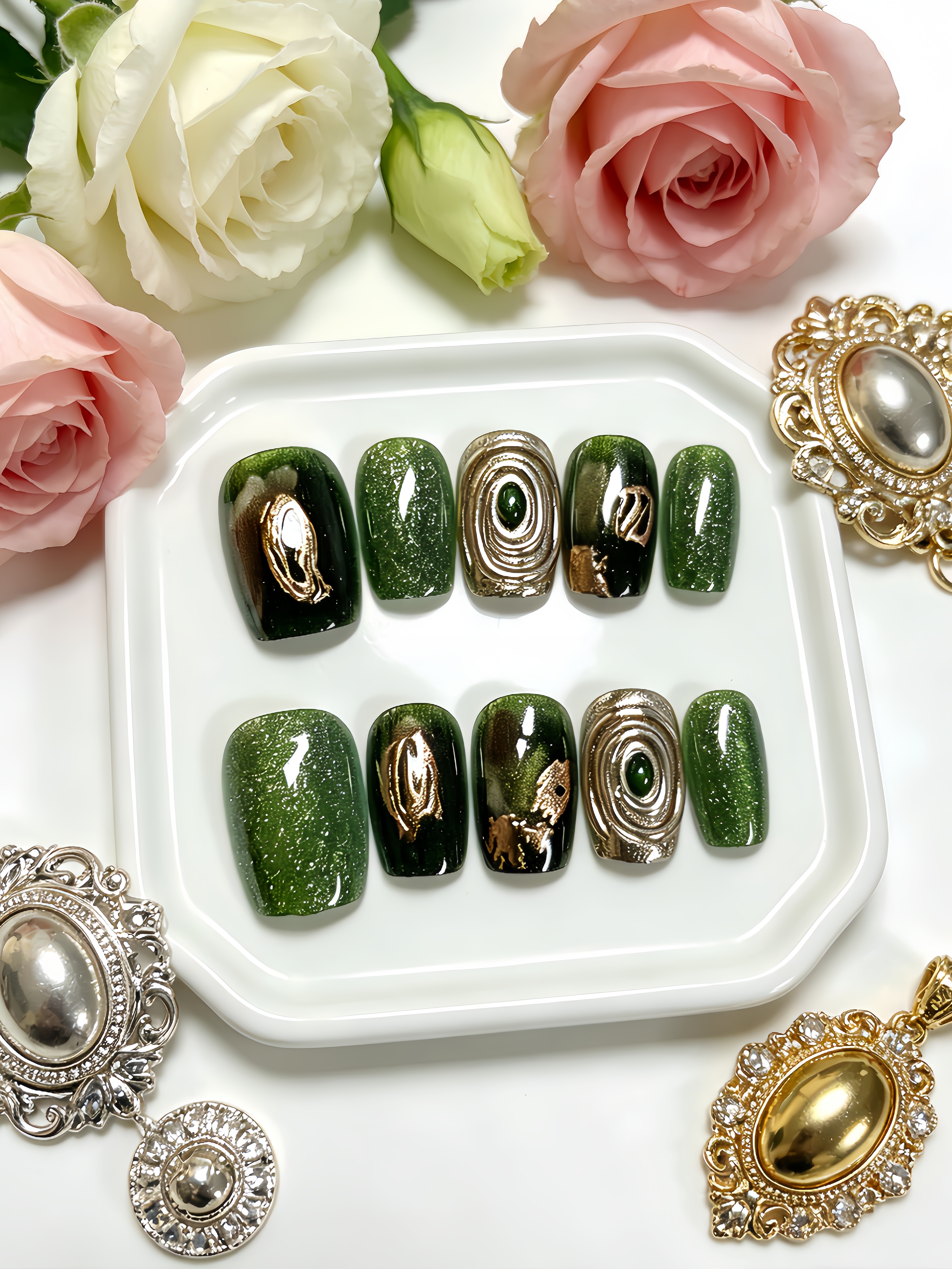 10-Piece Short Square-Round Na - огляд і ціна Nail Art Jelly